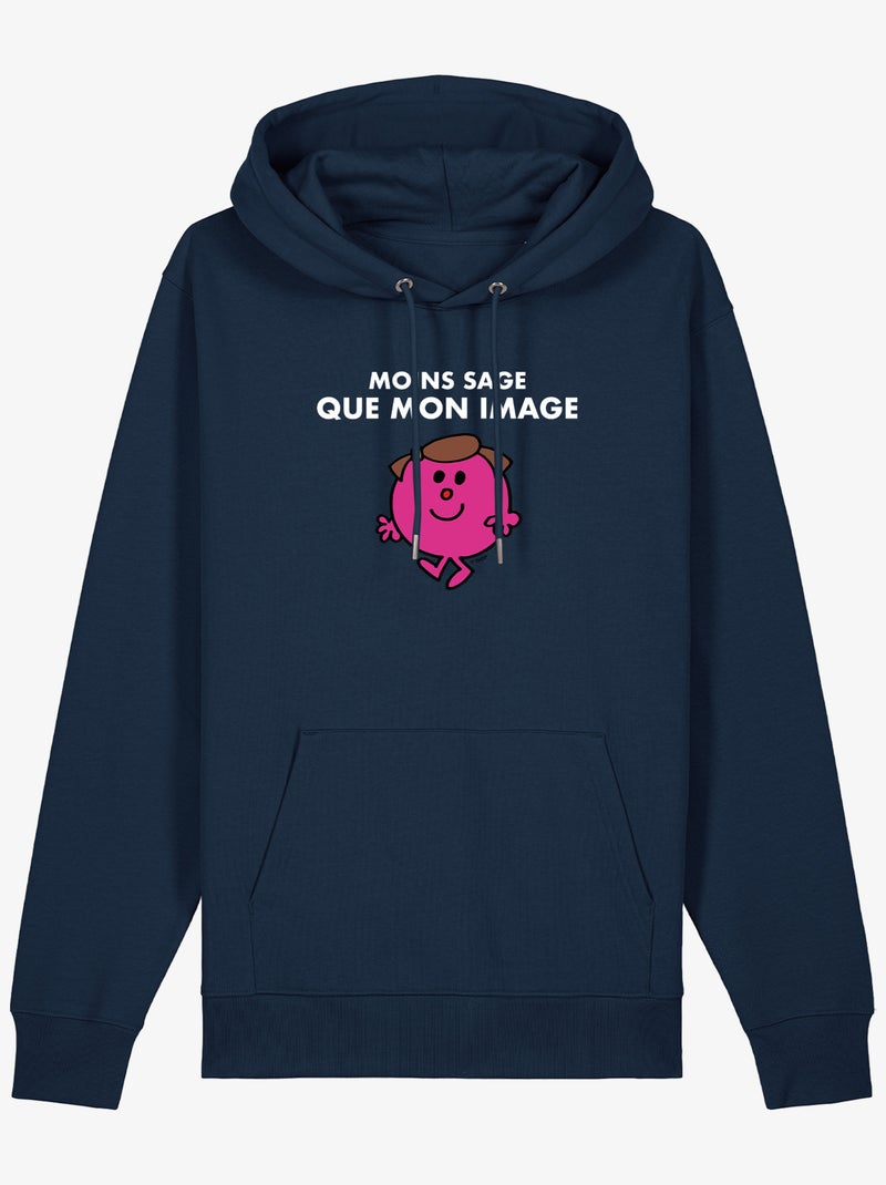 Hoodie Femme - MOINS SAGE QUE MON IMAGE Bleu marine - Kiabi