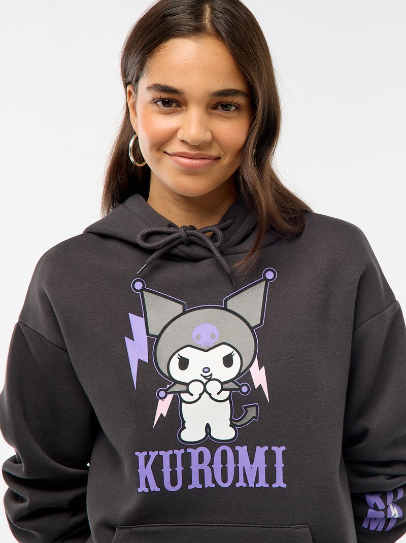 Hoodie 'Hello Kitty' Zwart - Kiabi