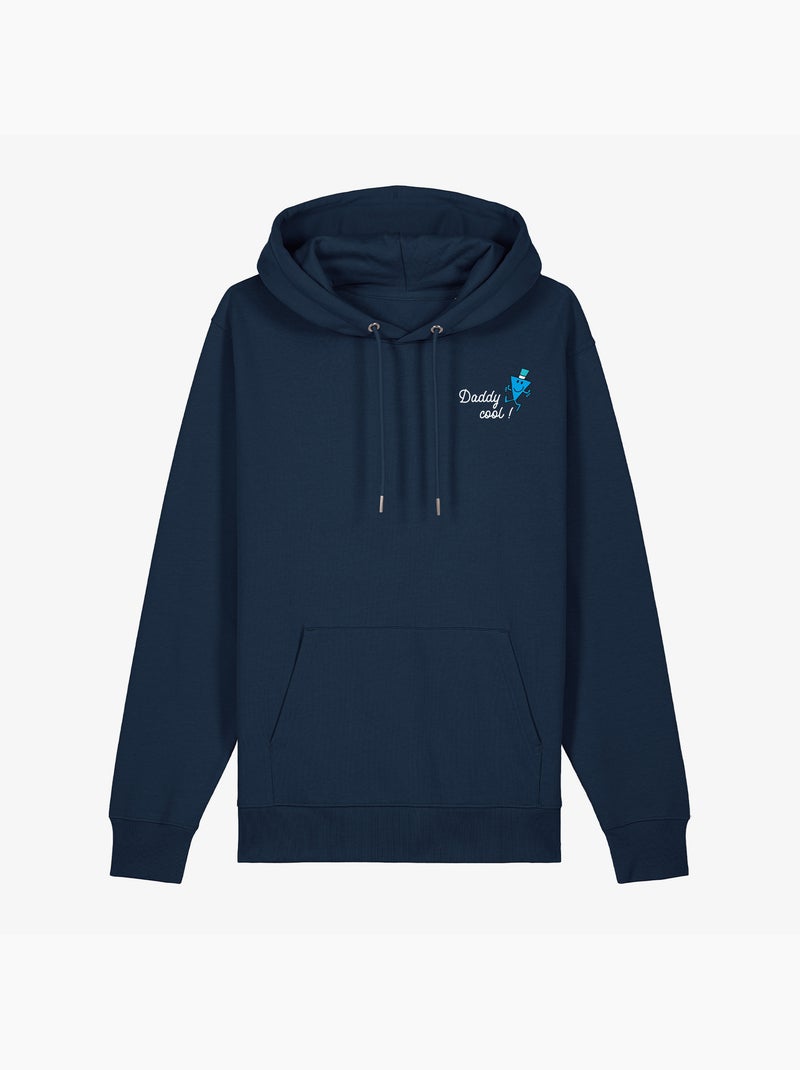 Hoodie Homme - DADDY COOL COEUR Bleu marine - Kiabi