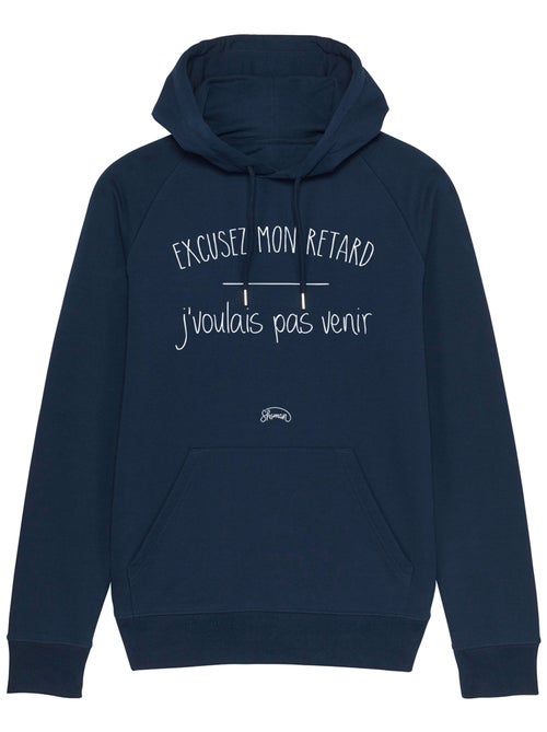 Hoodie Homme - EXCUSEZ MON RETARD J'VOULAIS PAS VENIR - Kiabi Hoodie Homme - EXCUSEZ MON RETARD J'VOULAIS PAS VENIR - Kiabi