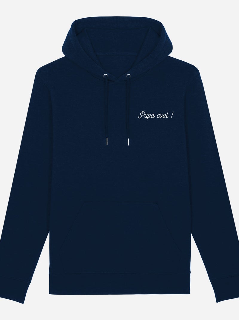 Hoodie Homme - PAPA COOL Bleu marine - Kiabi
