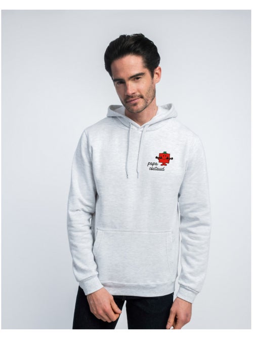 Hoodie Homme - PAPA COSTAUD COEUR - Kiabi
