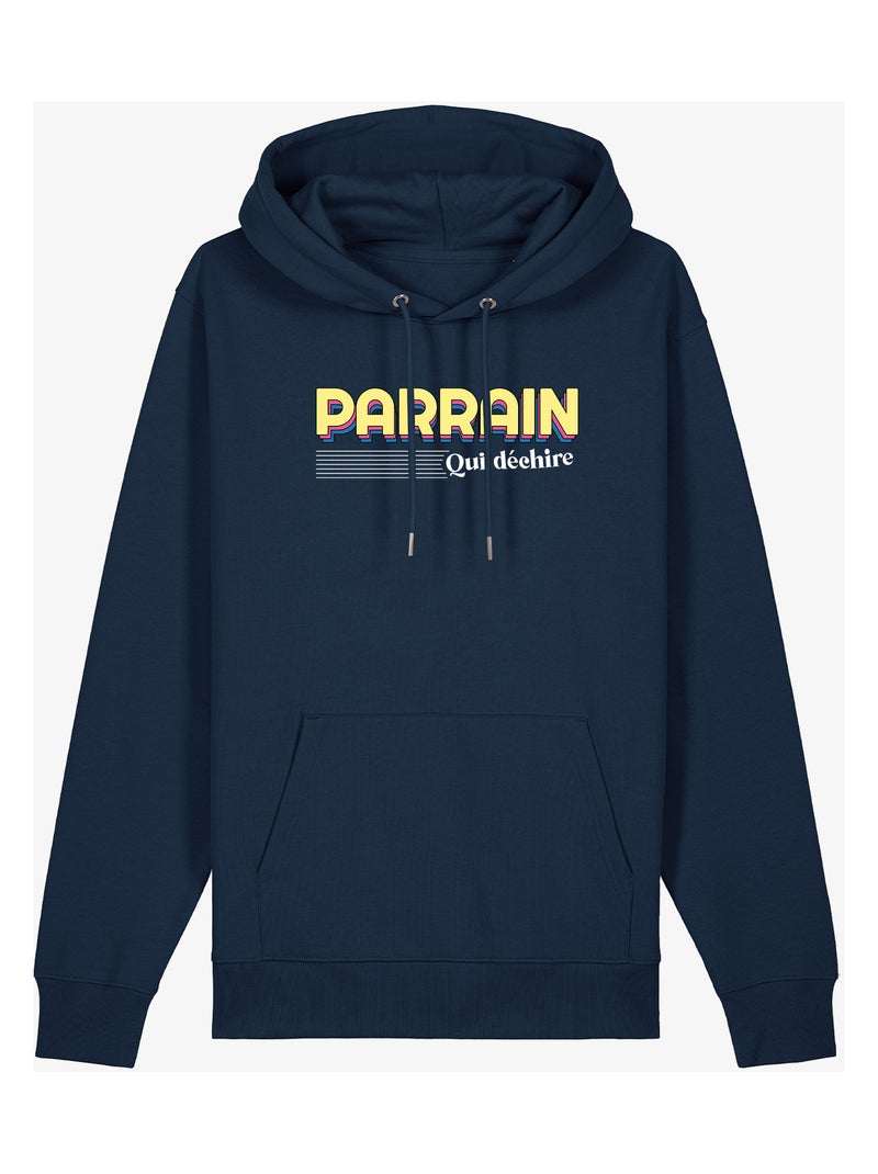 Hoodie Homme - PARRAIN QUI DÉCHIRE 3 Bleu marine - Kiabi