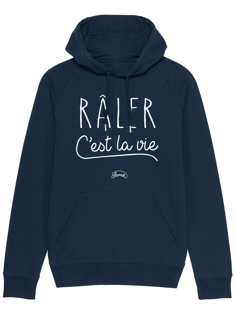 Hoodie Homme - RALER C'EST LA VIE Bleu marine - Kiabi