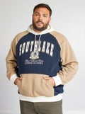 Hoodie in American college-stijl BLAUW - Kiabi