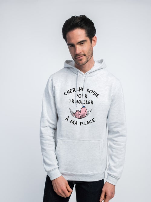 Hoodie Man - CHERCHE SOSIE POUR TRAVAILLER A MA PLACE - Kiabi Hoodie Man - CHERCHE SOSIE POUR TRAVAILLER A MA PLACE - Kiabi
