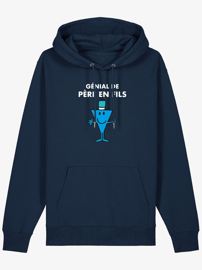 Hoodie Man - GENIAL DE PERE EN FILS Marineblauw - Kiabi
