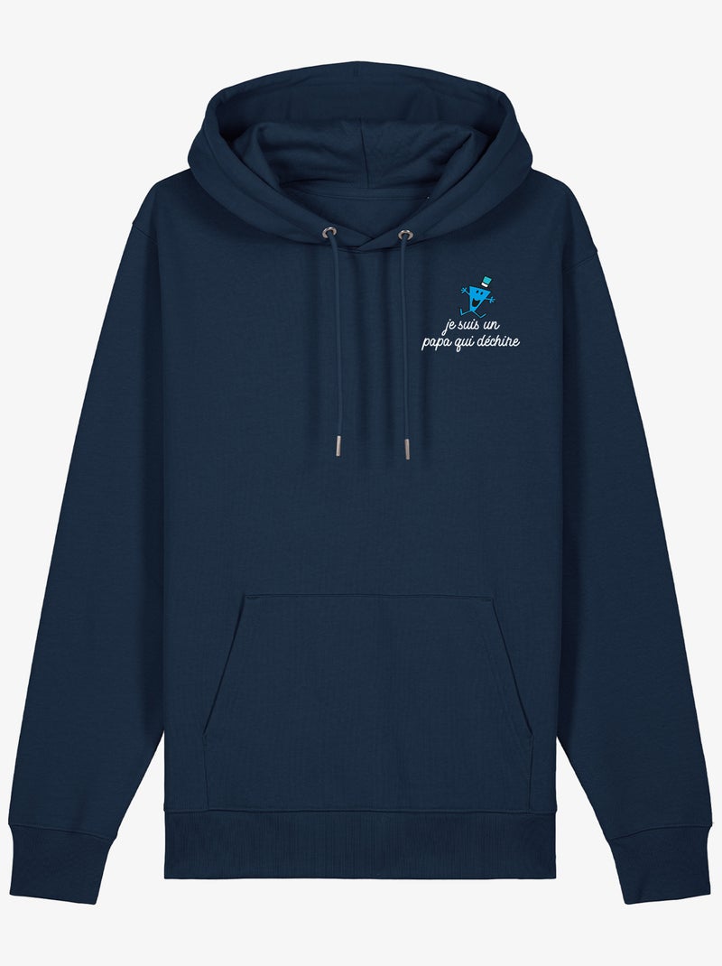 Hoodie Man - JE SUIS UN PAPA QUI DECHIRE CŒUR Marineblauw - Kiabi