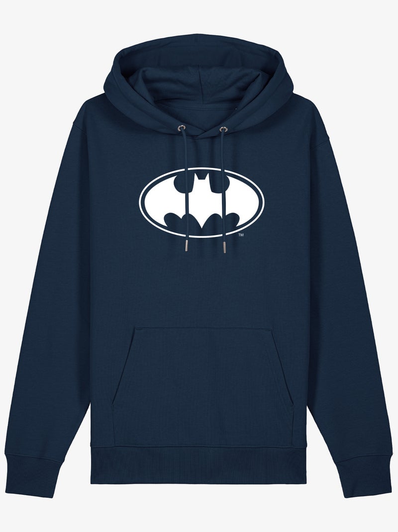 Hoodie Man - LOGO BATMAN WHITE Marineblauw - Kiabi