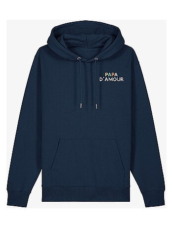 Hoodie Man - PAPA D'AMOUR COLORÉ CŒUR