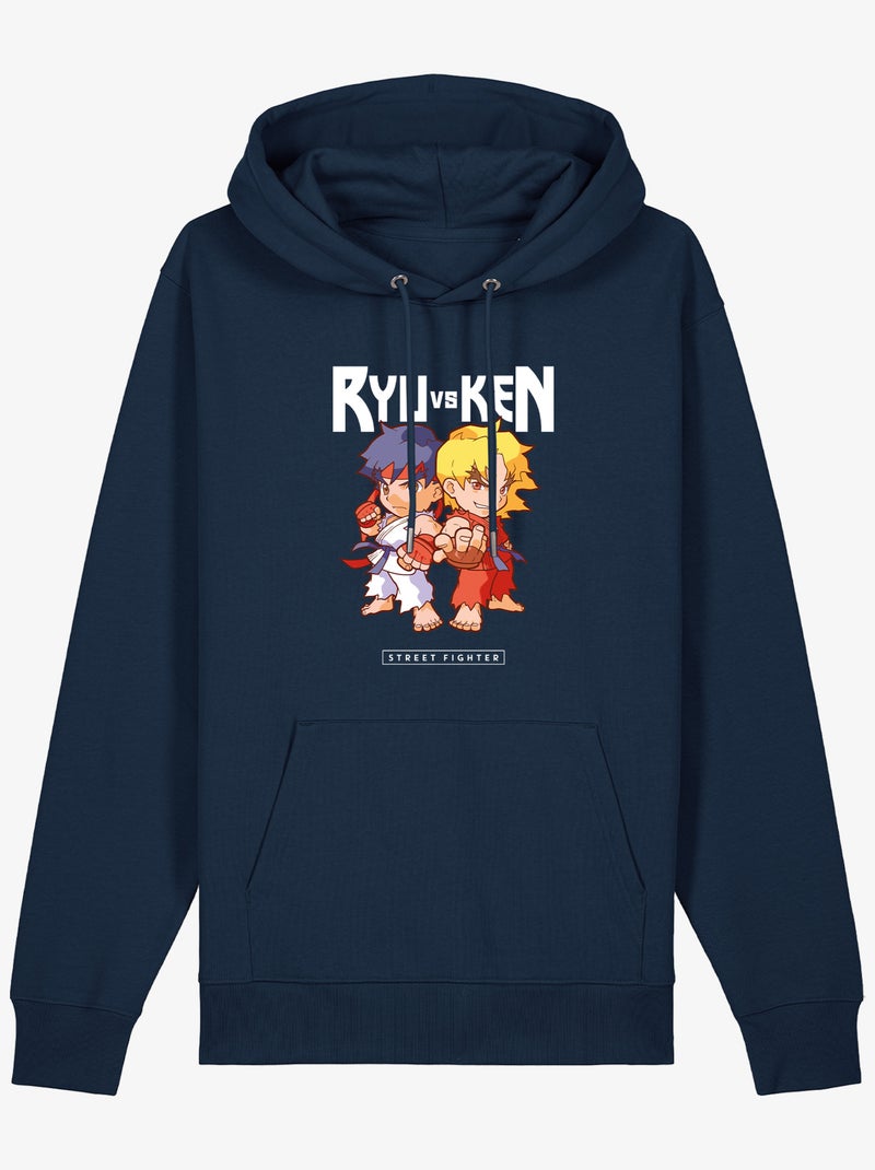 Hoodie Man - RYU VS KEN STREET FIGHTER Marineblauw - Kiabi