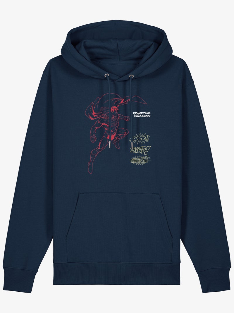 Hoodie Man - SUPERMAN SMACK THUD KKRASH Marineblauw - Kiabi