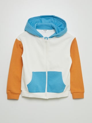 Hoodie met colorblock-patroon