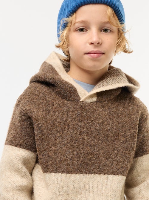 Hoodie met colorblock-patroon - Kiabi