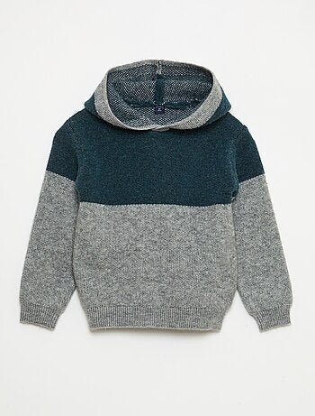 Hoodie met colorblock-patroon