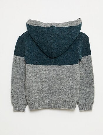 Hoodie met colorblock-patroon