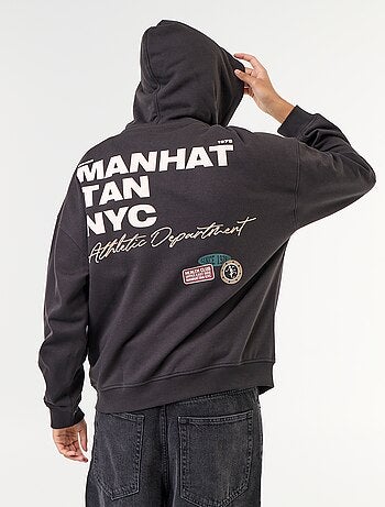 Hoodie met dubbelzijdige opdruk