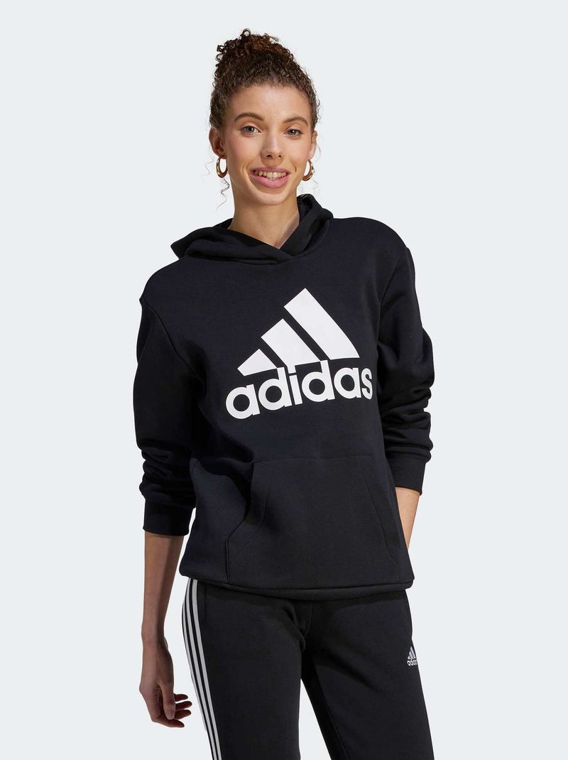 Hoodie met groot 'adidas'-logo ZWART - Kiabi