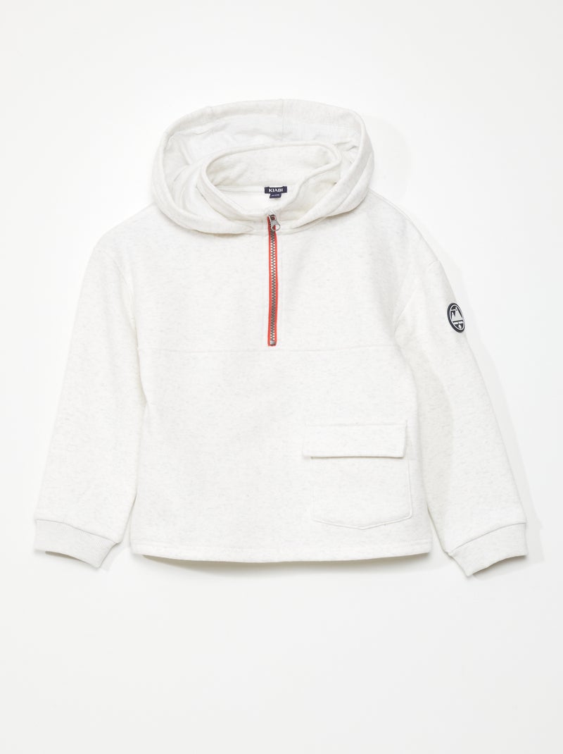 Hoodie met hoogsluitende hals BLAUW - Kiabi