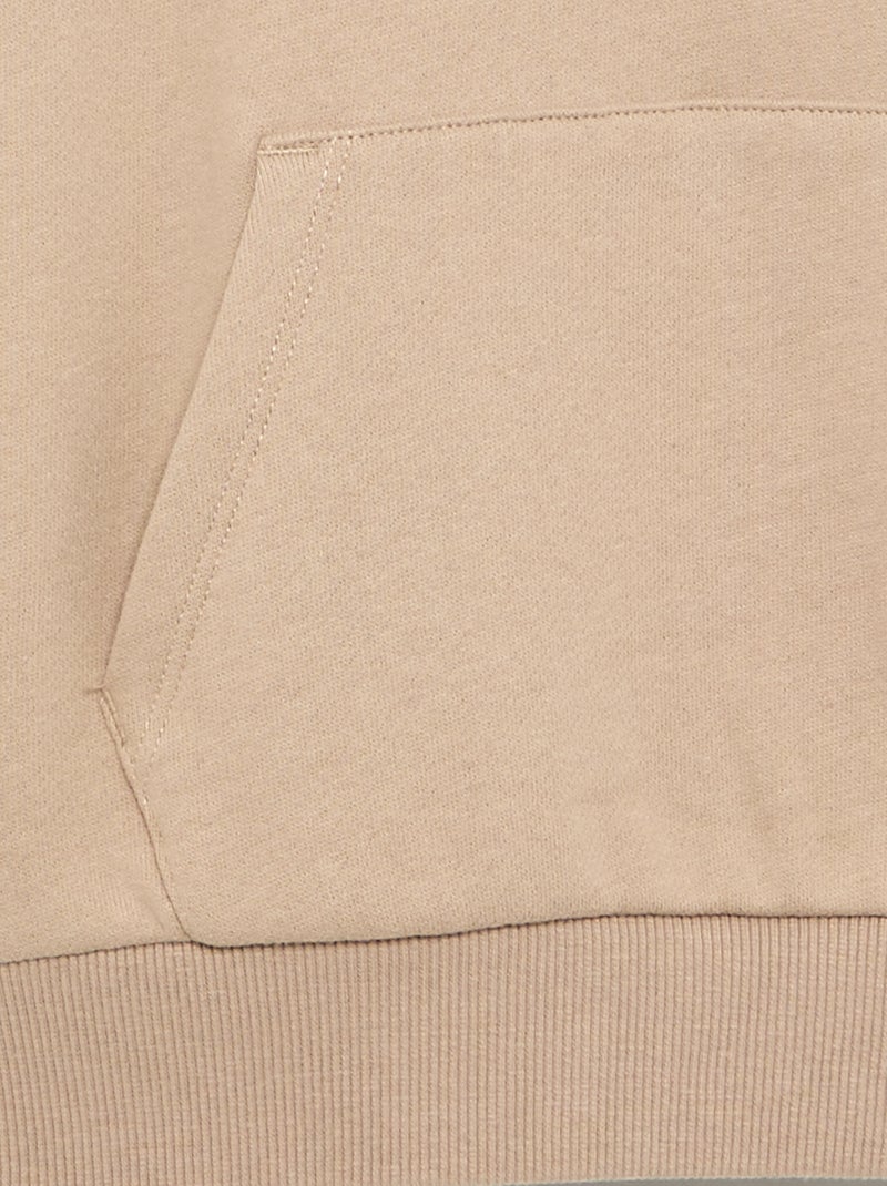 Hoodie met kangoeroezak Biege - Kiabi