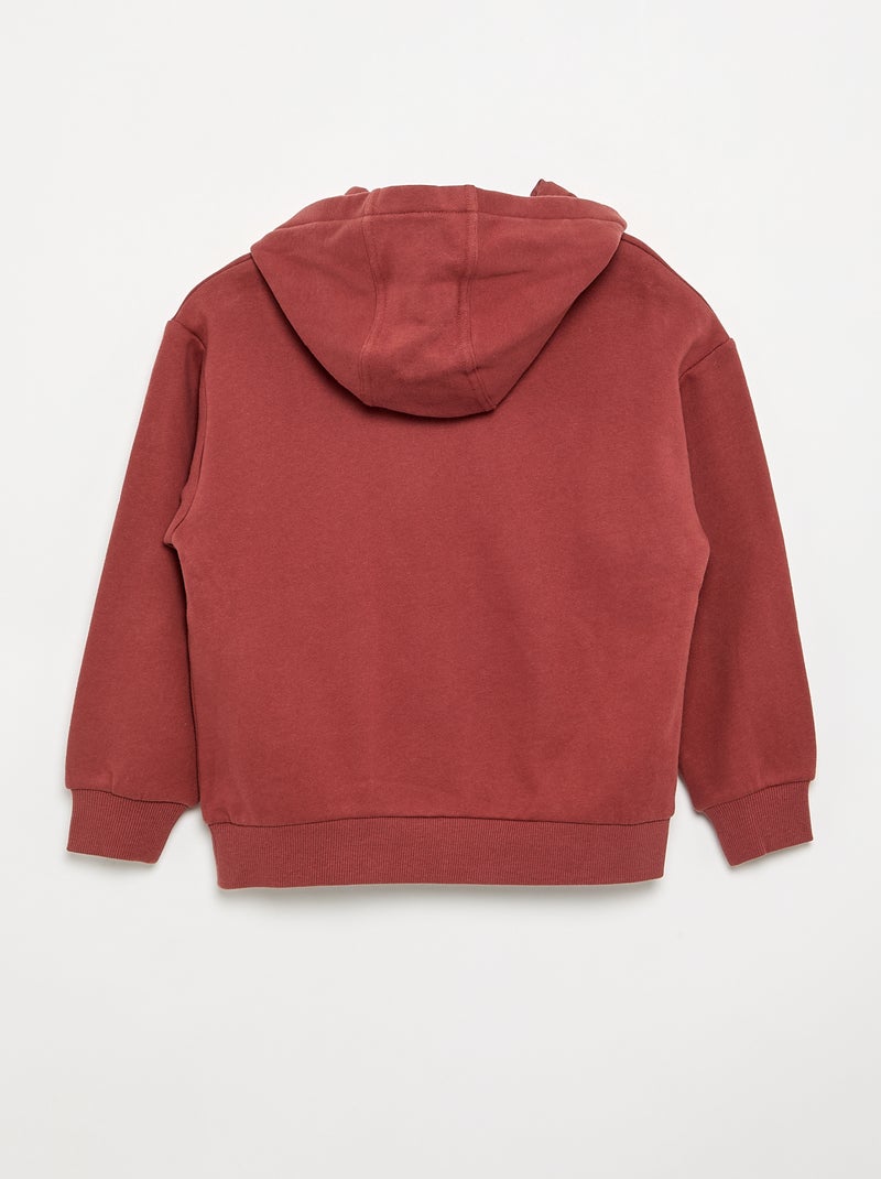 Hoodie met kangoeroezak Bruin - Kiabi