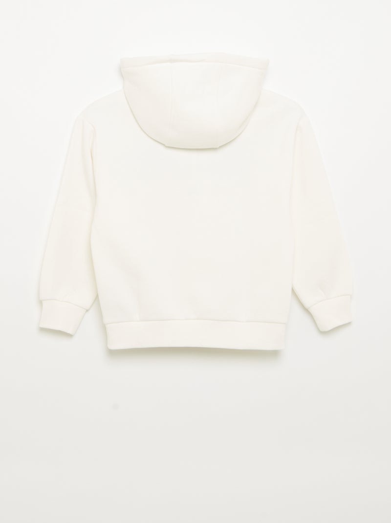 Hoodie met kangoeroezak Wit - Kiabi