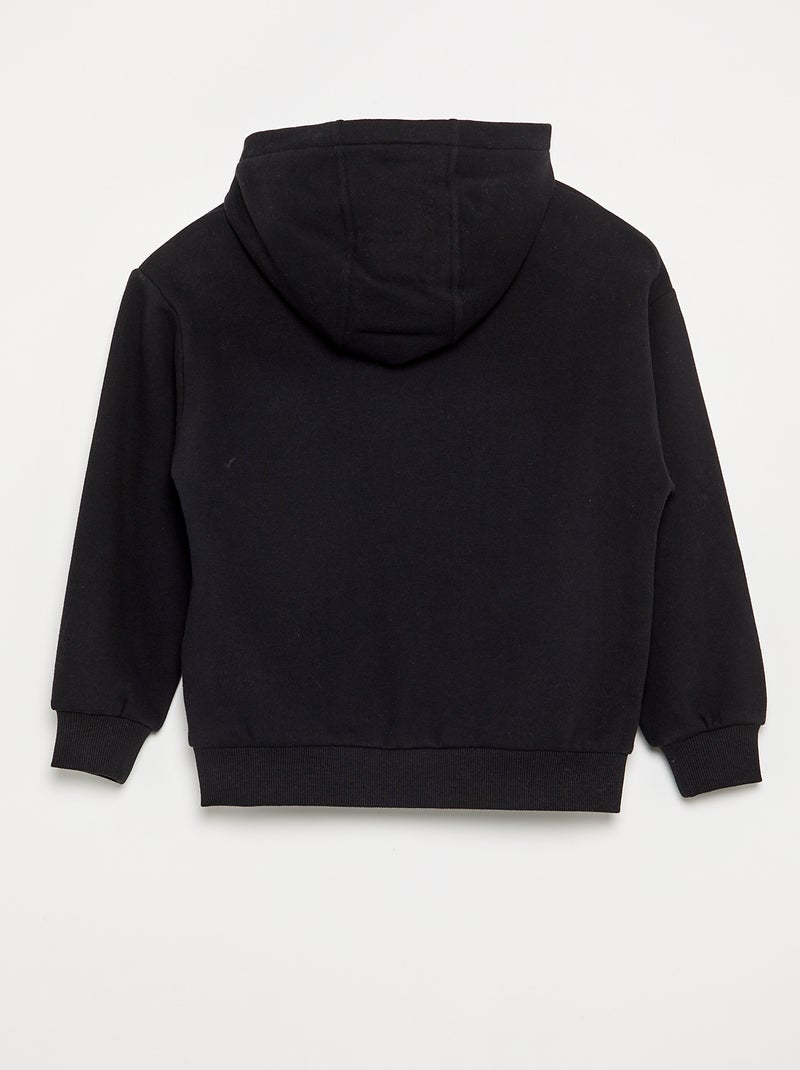 Hoodie met kangoeroezak Zwart - Kiabi
