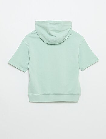 Hoodie met korte mouwen