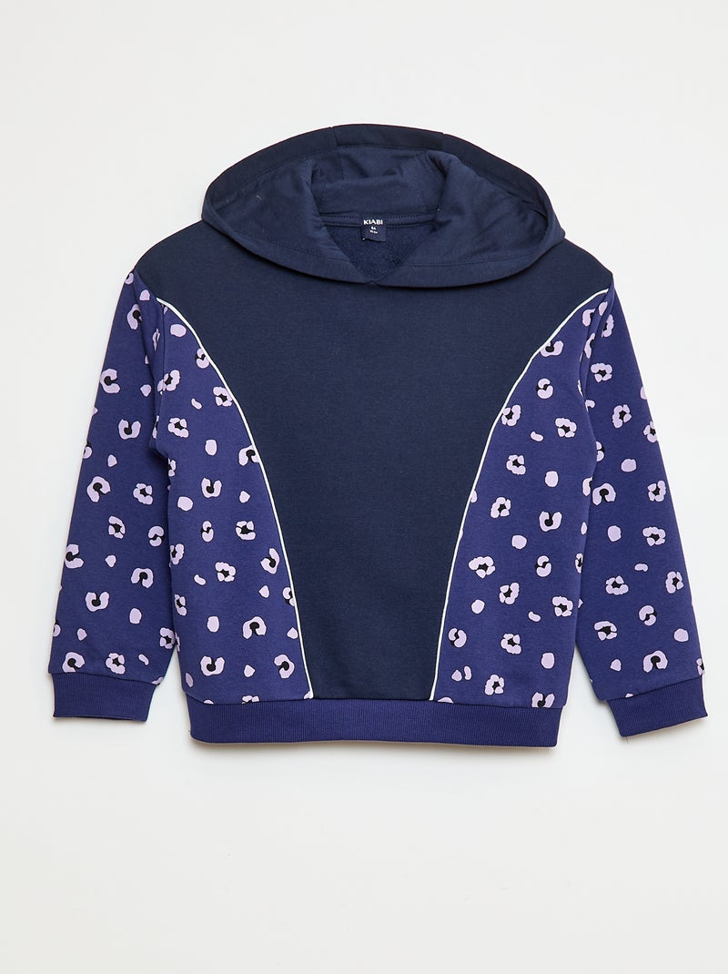 Hoodie met motiefje Blauw - Kiabi