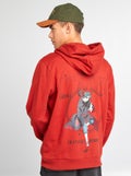 Hoodie met Naruto-print rood - Kiabi