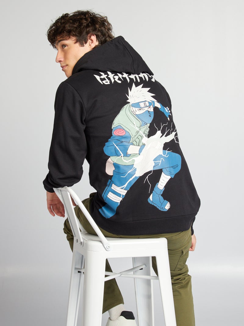 Hoodie met 'Naruto'-print zwart - Kiabi