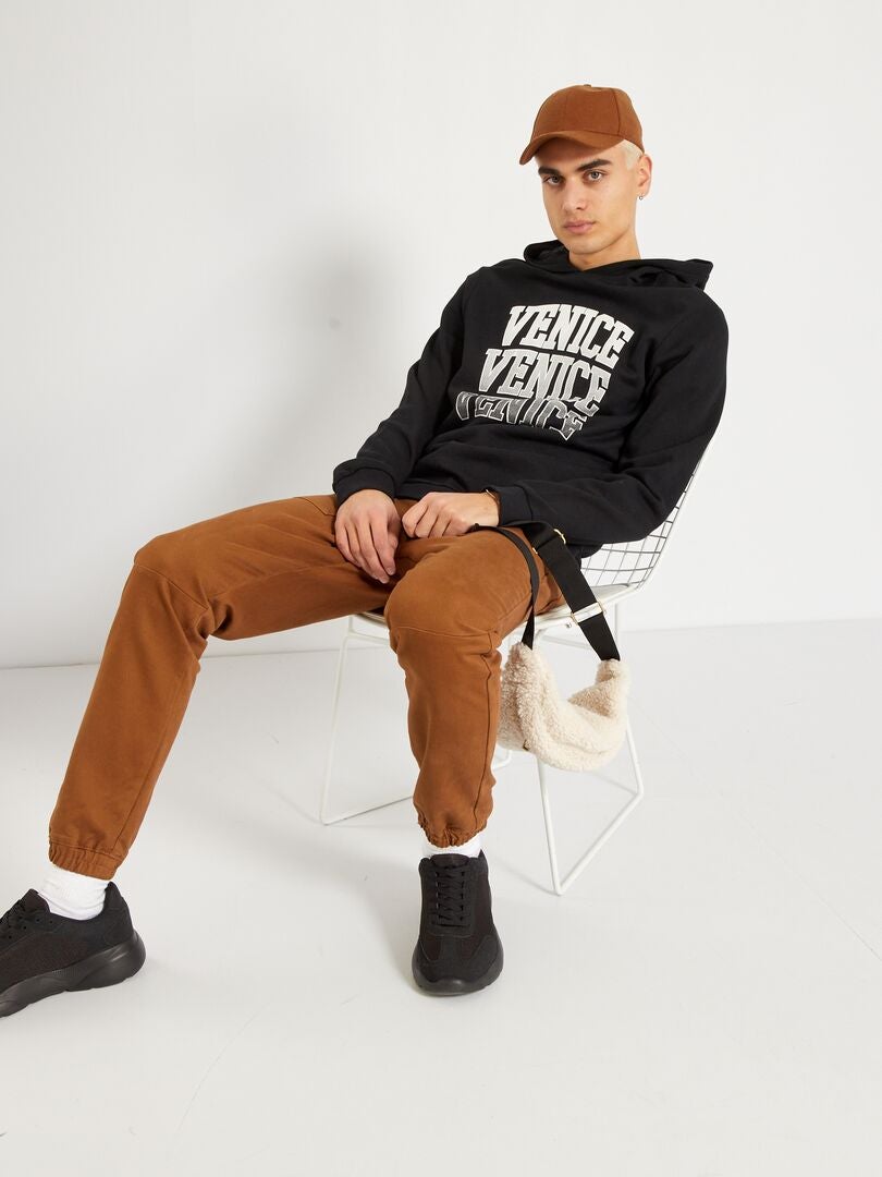 Hoodie met print GRIJS - Kiabi
