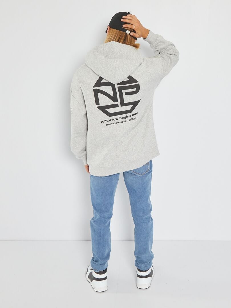 hoodie met print op rug