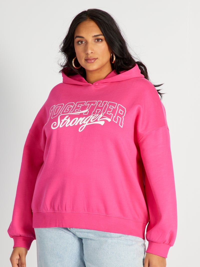 Hoodie met print ROSE - Kiabi