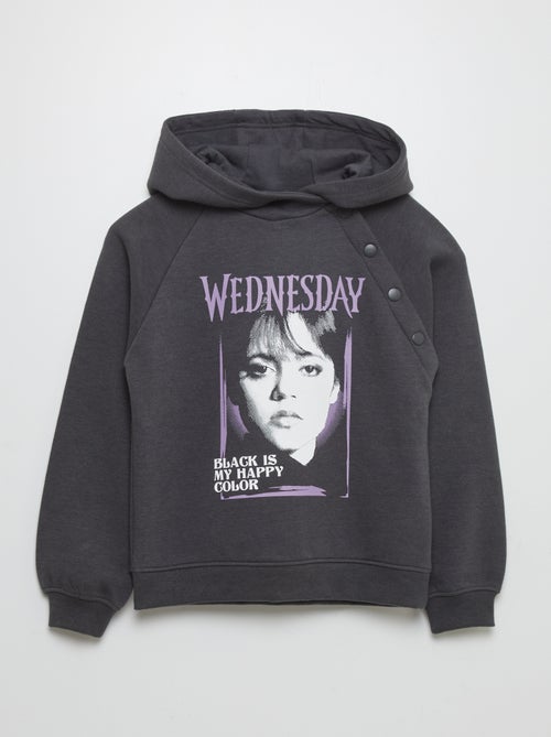 Hoodie met print van de serie 'Wednesday' - So Easy - Kiabi