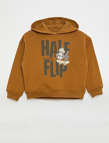 Hoodie met reliëfprint