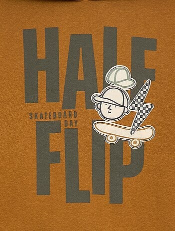 Hoodie met reliëfprint