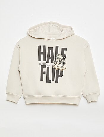 Hoodie met reliëfprint