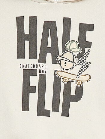 Hoodie met reliëfprint