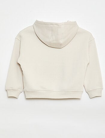 Hoodie met reliëfprint