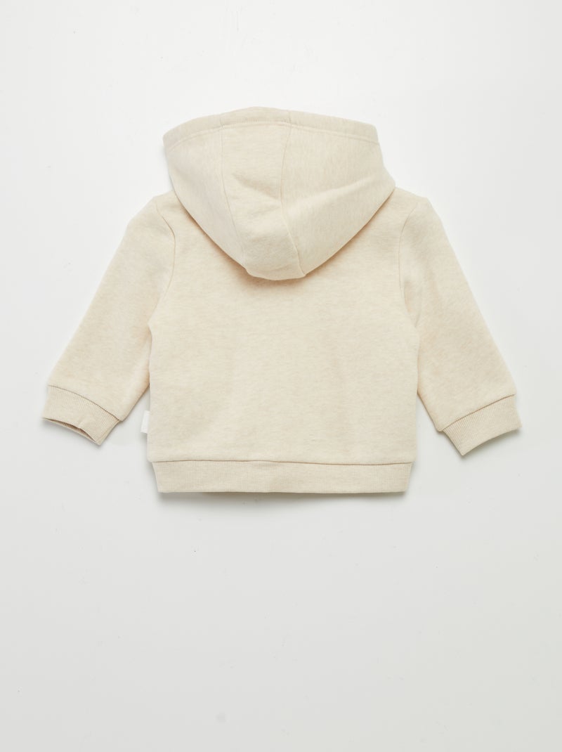 Hoodie met rits BIEGE - Kiabi