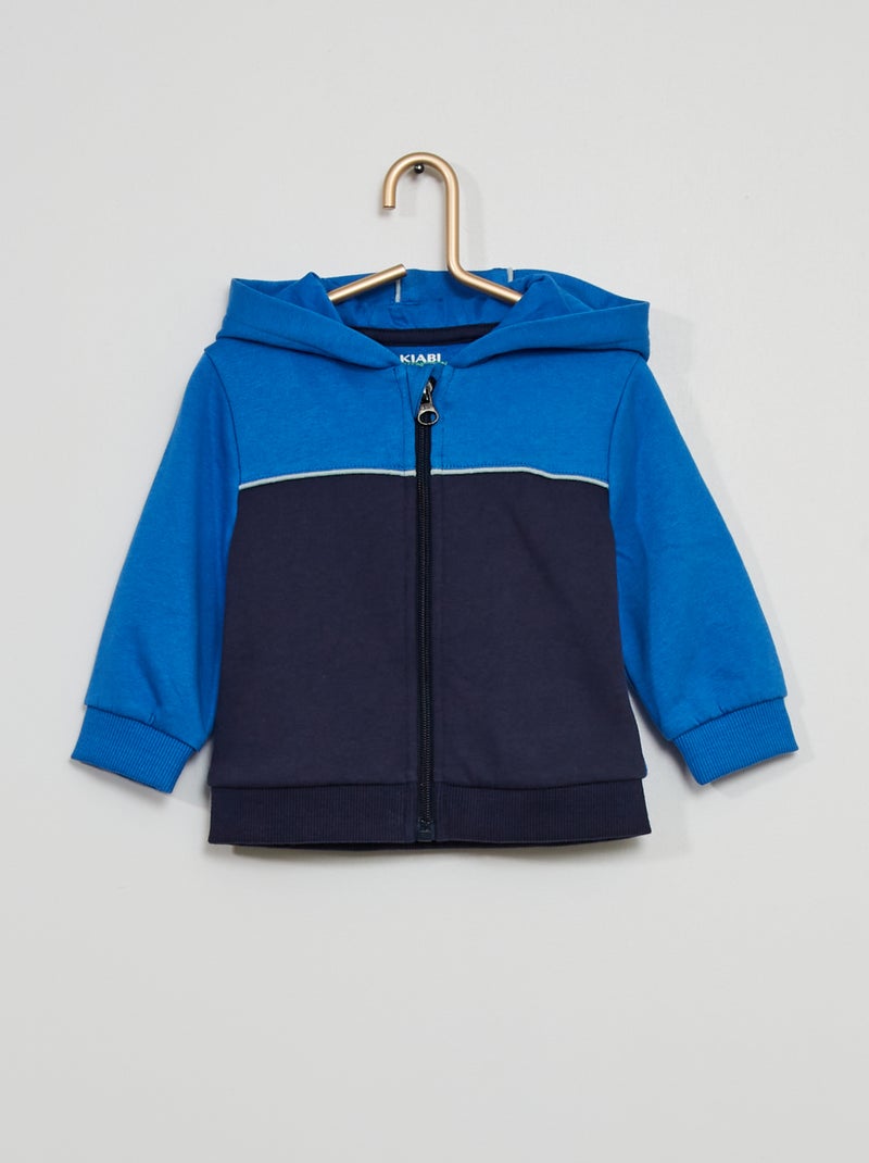 Hoodie met rits blauw - Kiabi