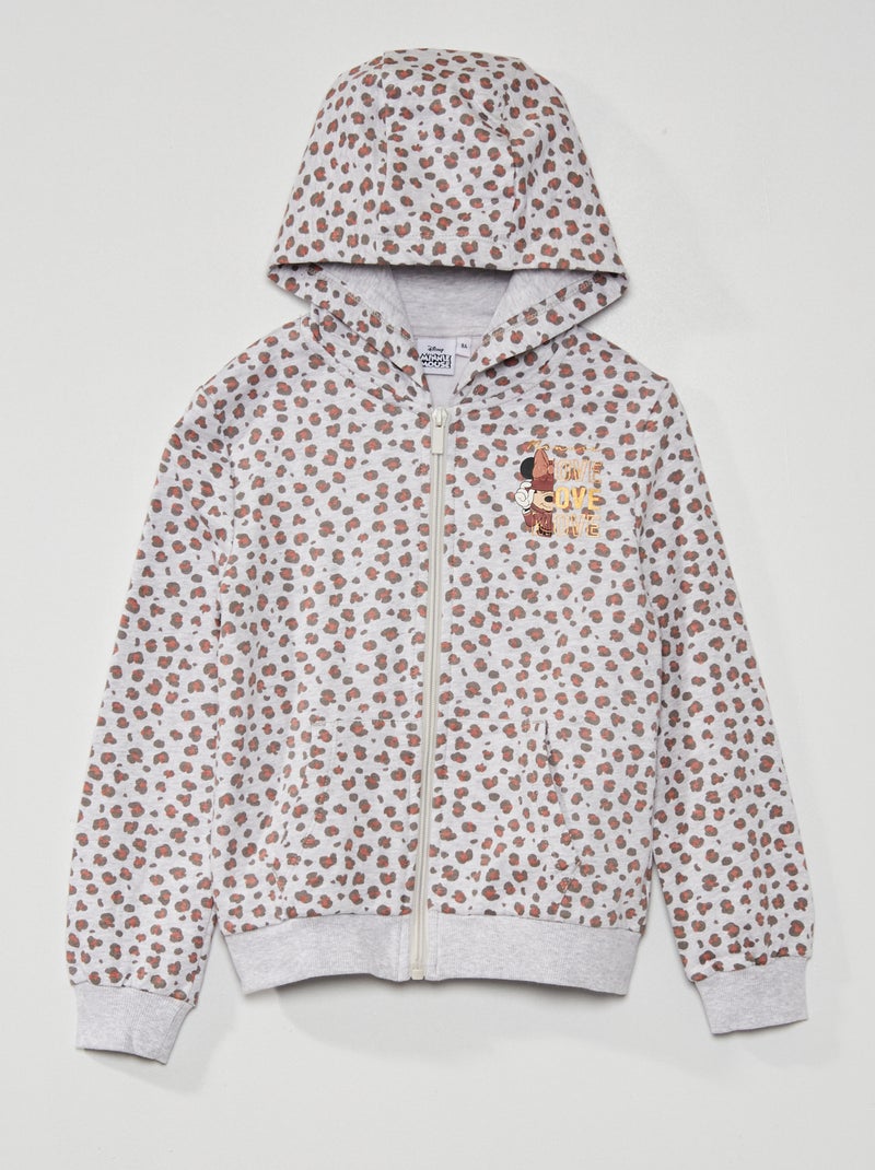 Hoodie met rits 'Disney' GRIJS - Kiabi