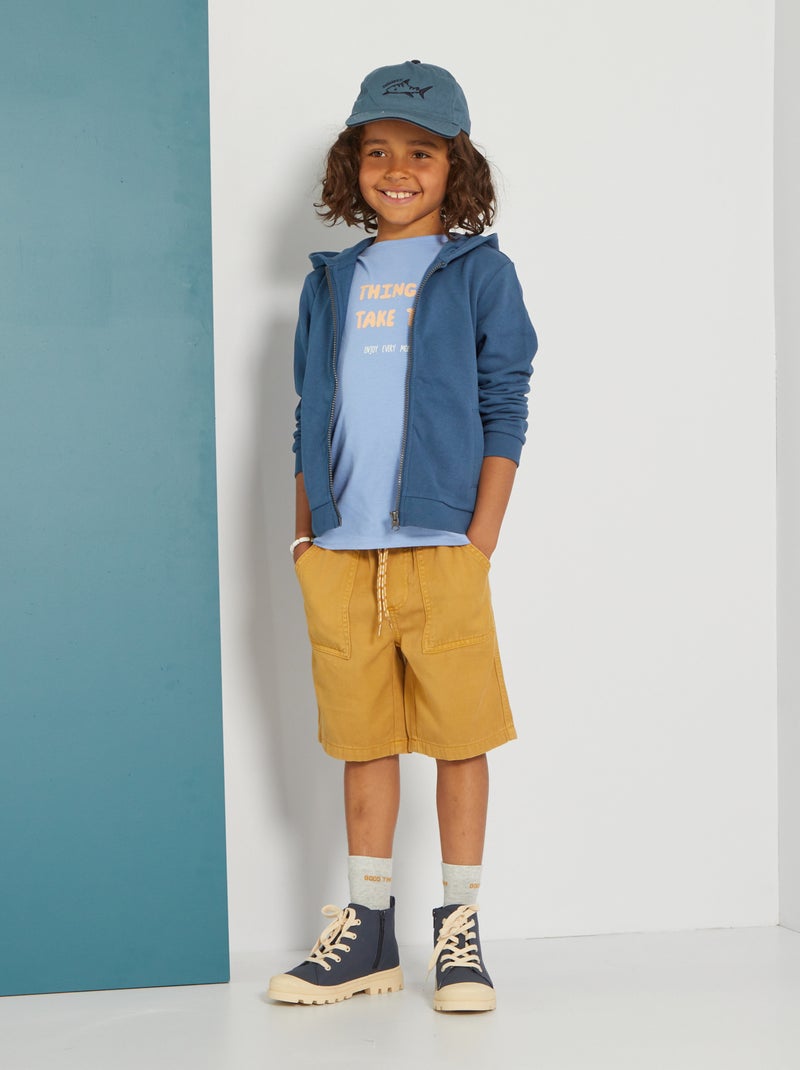 Hoodie met rits donkerblauw - Kiabi