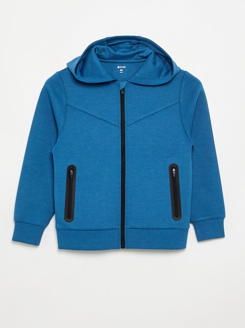 Hoodie met rits en 2 ritszakken - Kiabi
