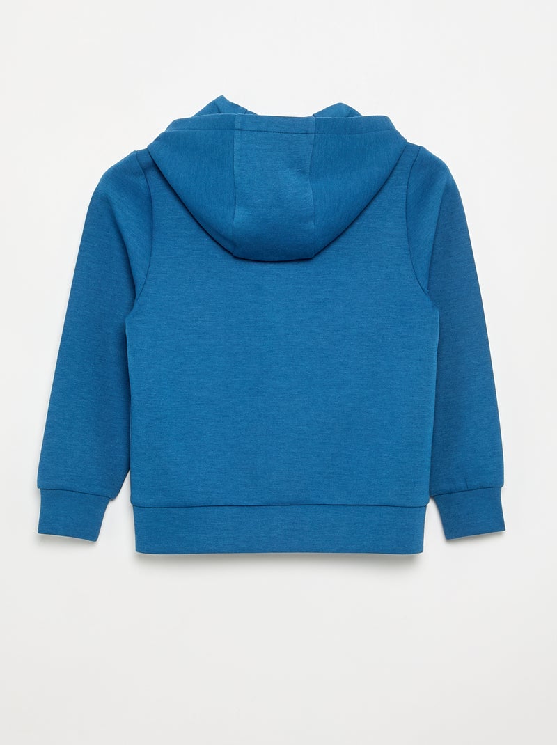 Hoodie met rits en 2 ritszakken Blauw - Kiabi