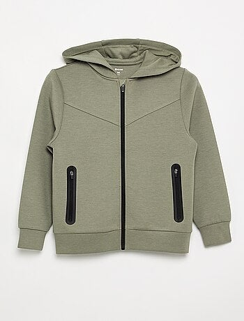 Hoodie met rits en 2 ritszakken