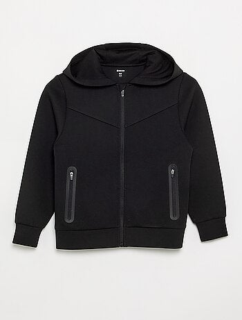 Hoodie met rits en 2 ritszakken