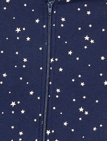 Hoodie met rits en print