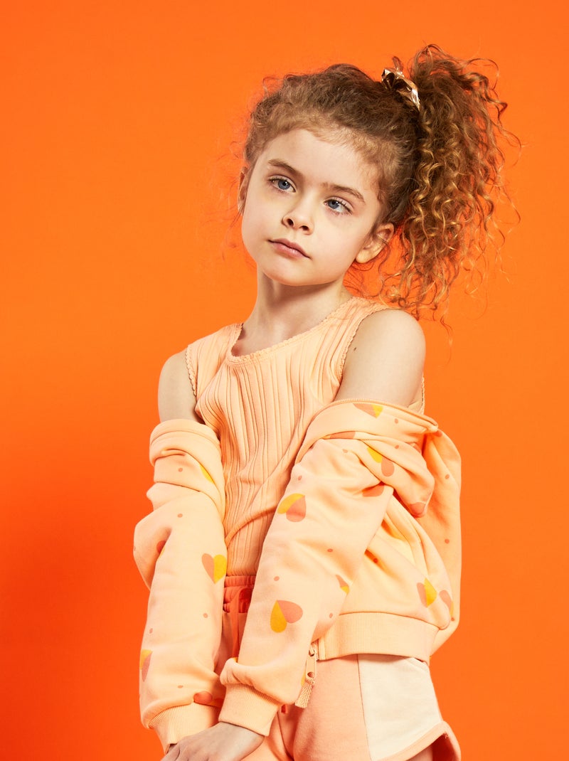 Hoodie met rits en print ROSE - Kiabi
